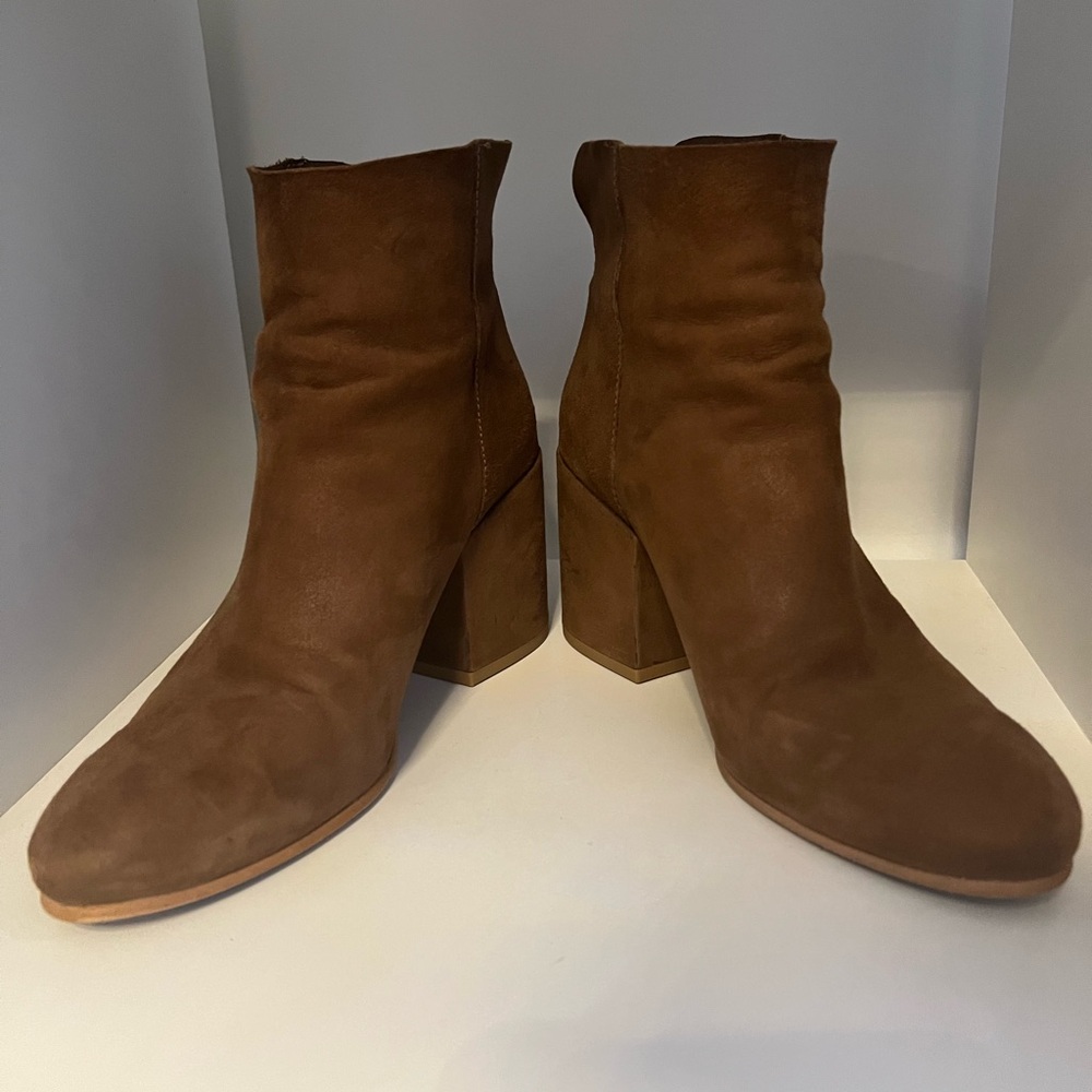 Lucky Brand Brown Suede Ankle Booties